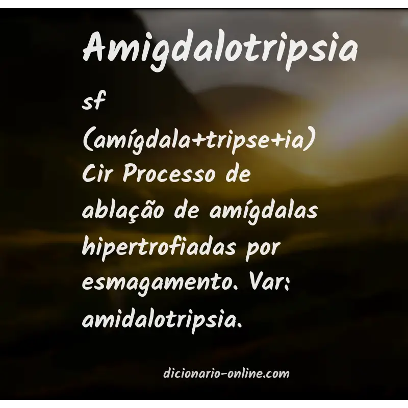 Significado de amigdalotripsia