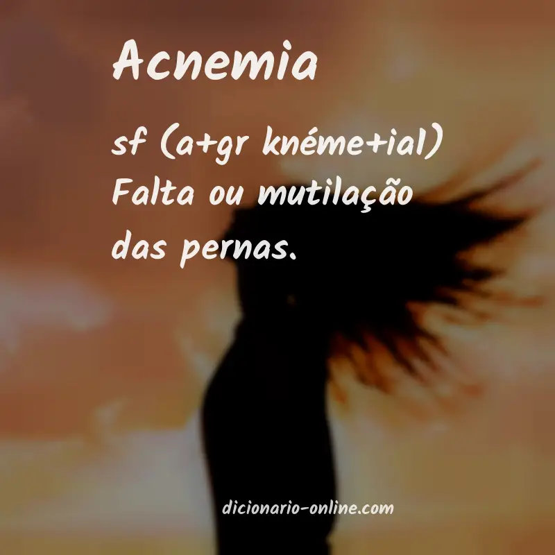 Significado de acnemia