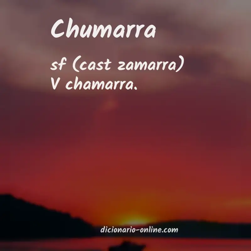Significado de chumarra