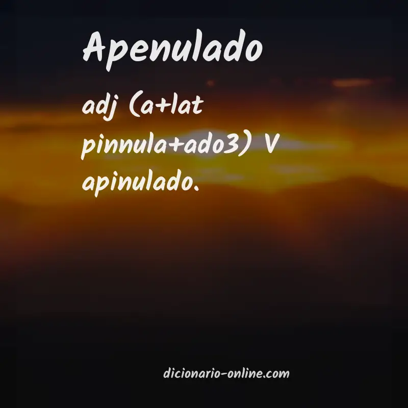 Significado de apenulado