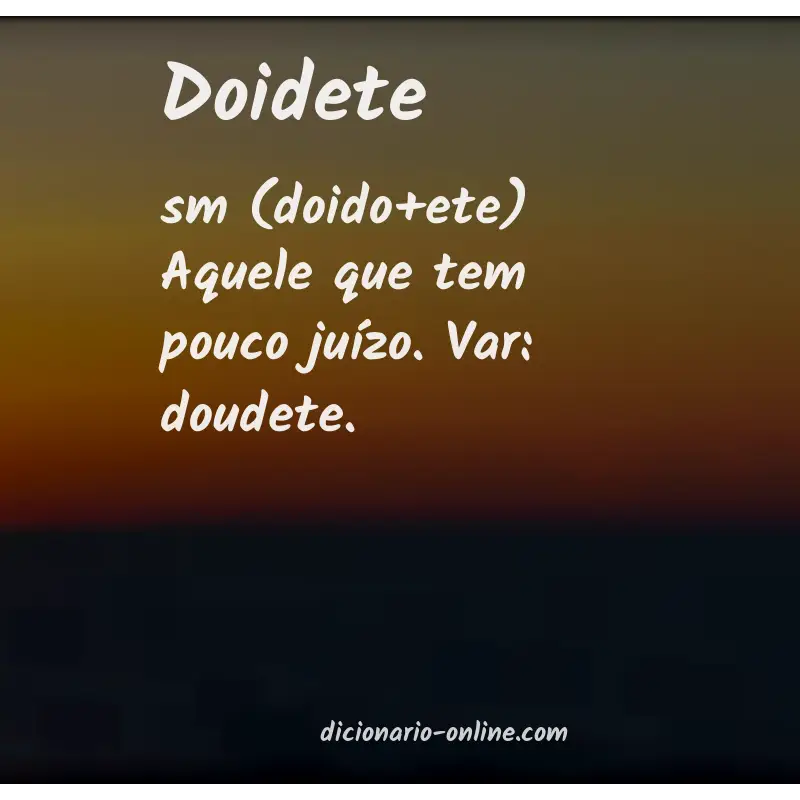 Significado de doidete