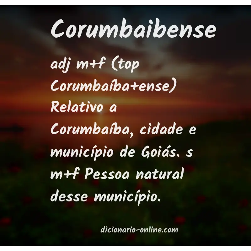 Significado de corumbaibense