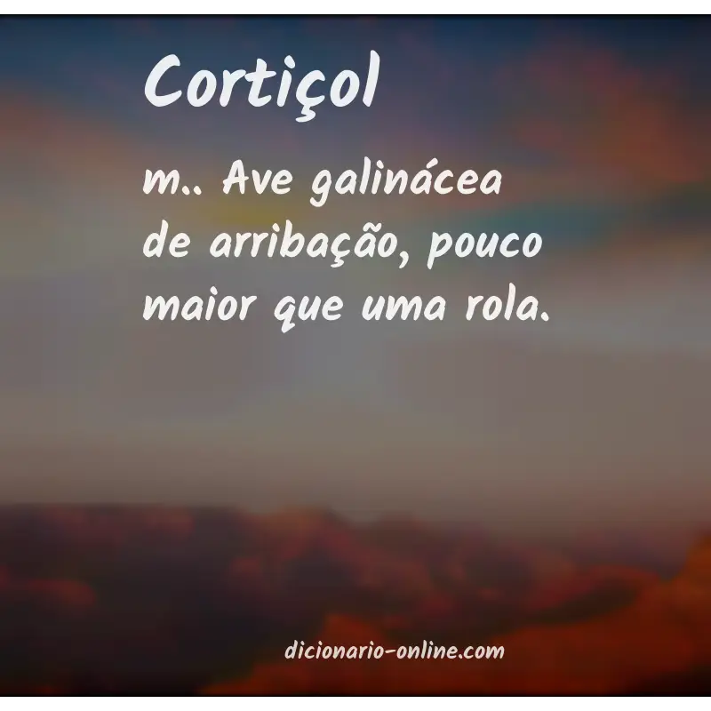 Significado de cortiçol