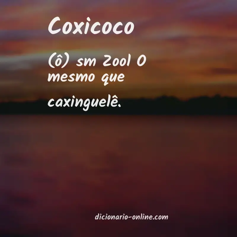 Significado de coxicoco