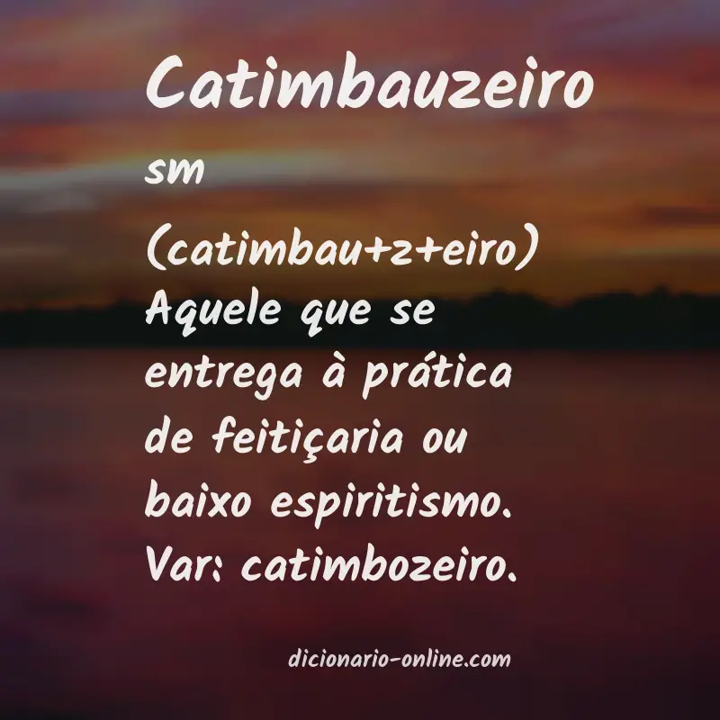 Significado de catimbauzeiro