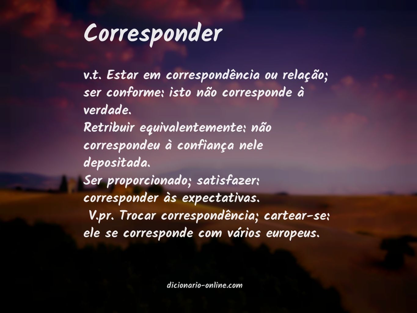 Significado de corresponder