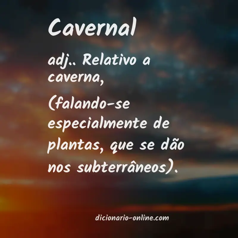 Significado de cavernal