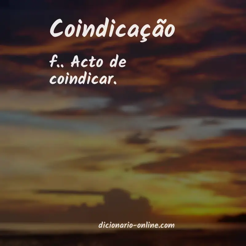 Significado de coindicação
