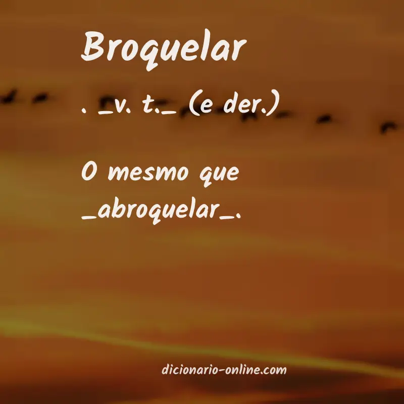 Significado de broquelar