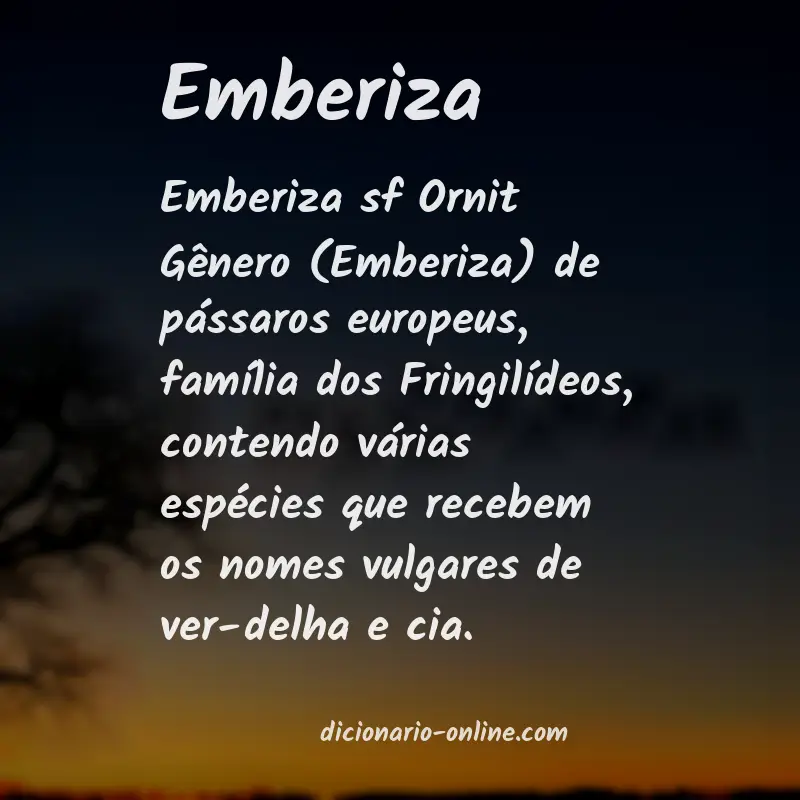 Significado de emberiza
