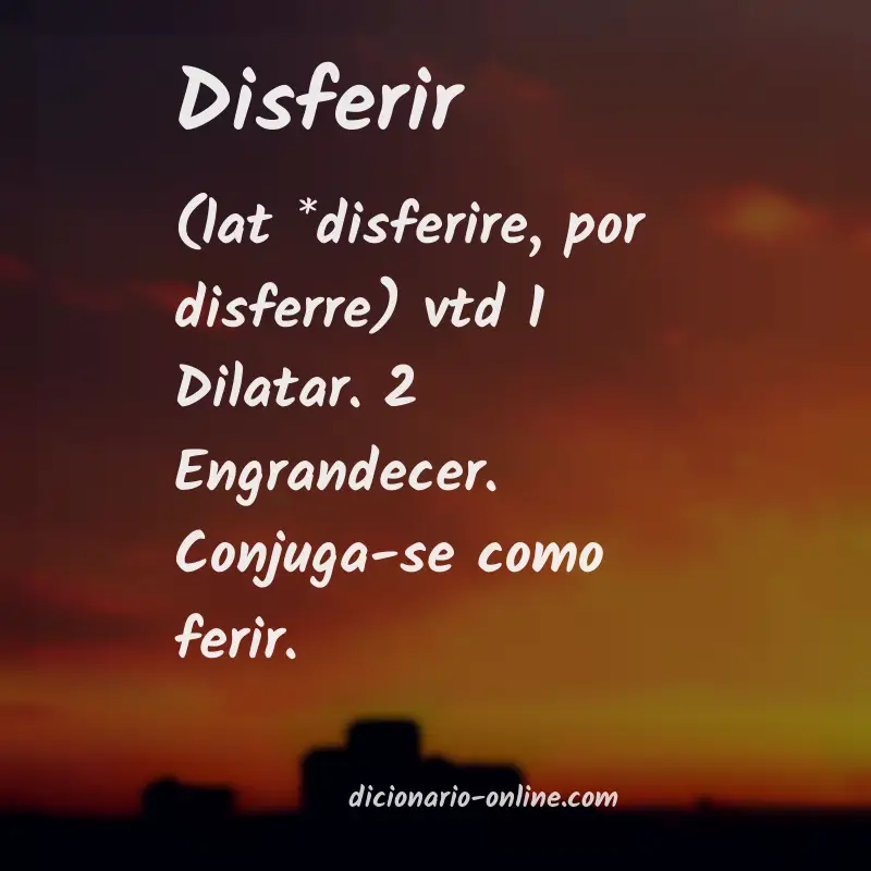 Significado de disferir
