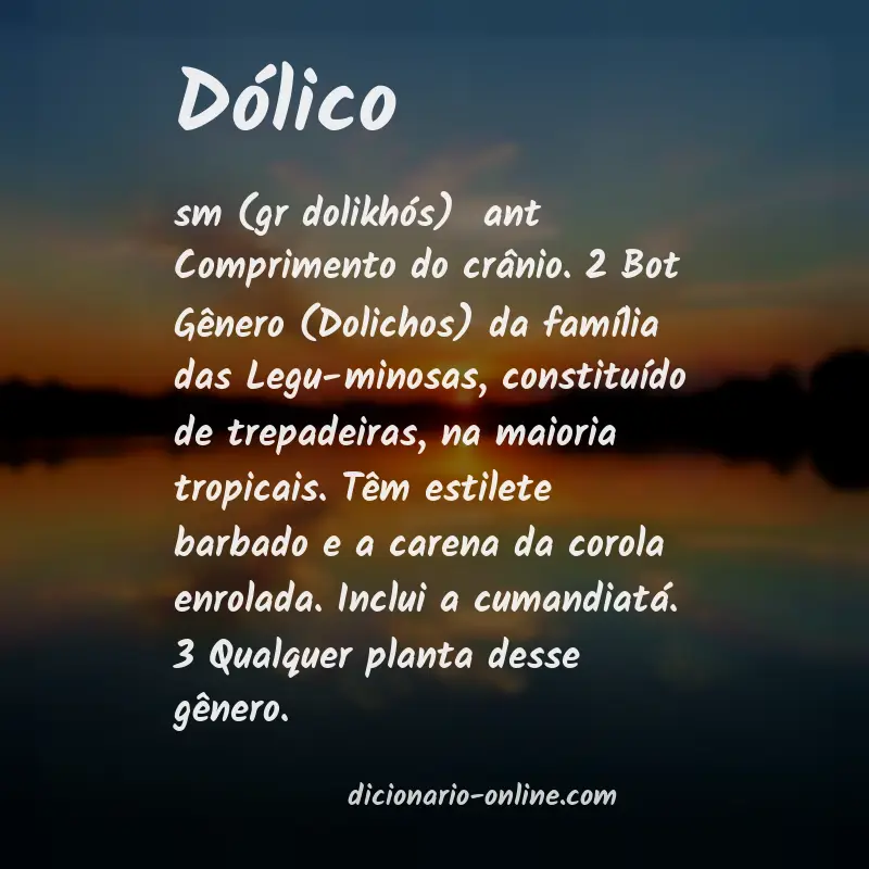 Significado de dólico