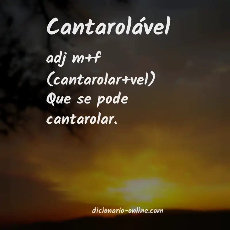 Significado de cantarolável