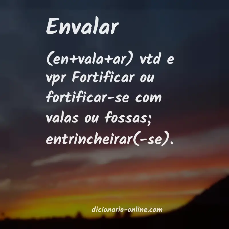 Significado de envalar