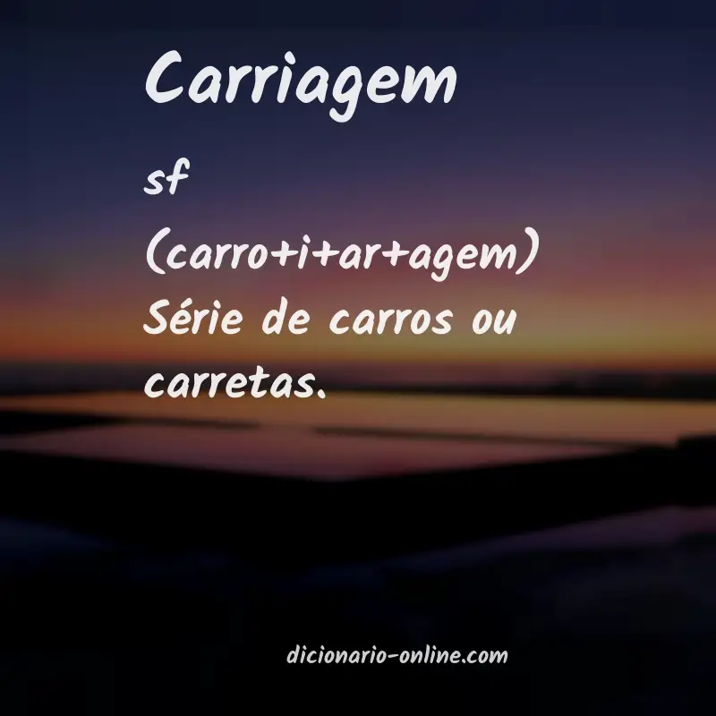 Significado de carriagem