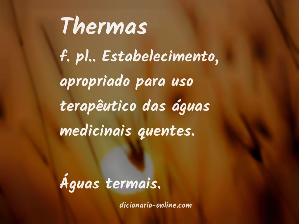 Significado de thermas