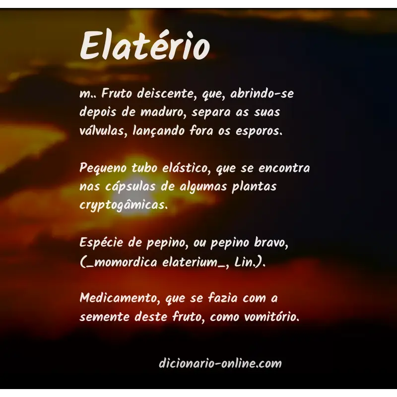Significado de elatério