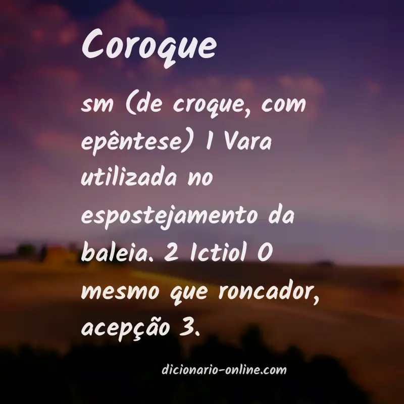 Significado de coroque