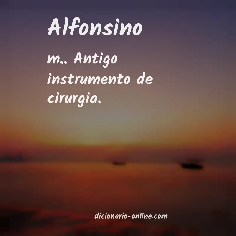 Significado de alfonsino