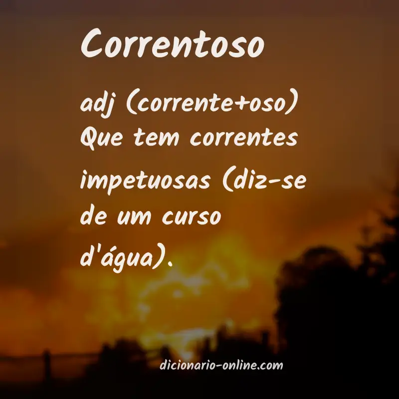 Significado de correntoso