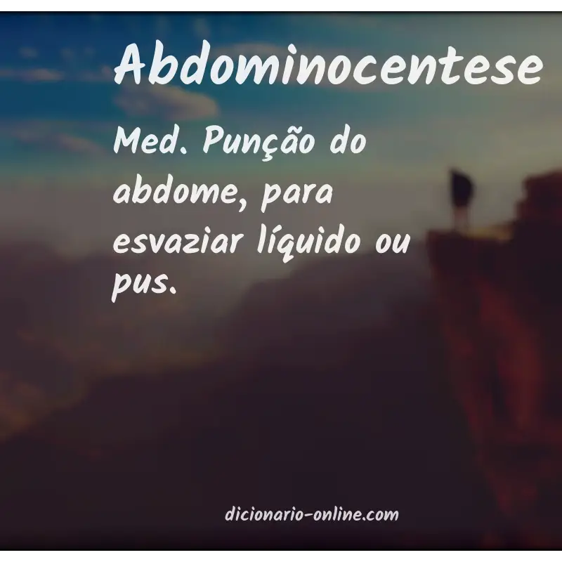 Significado de abdominocentese