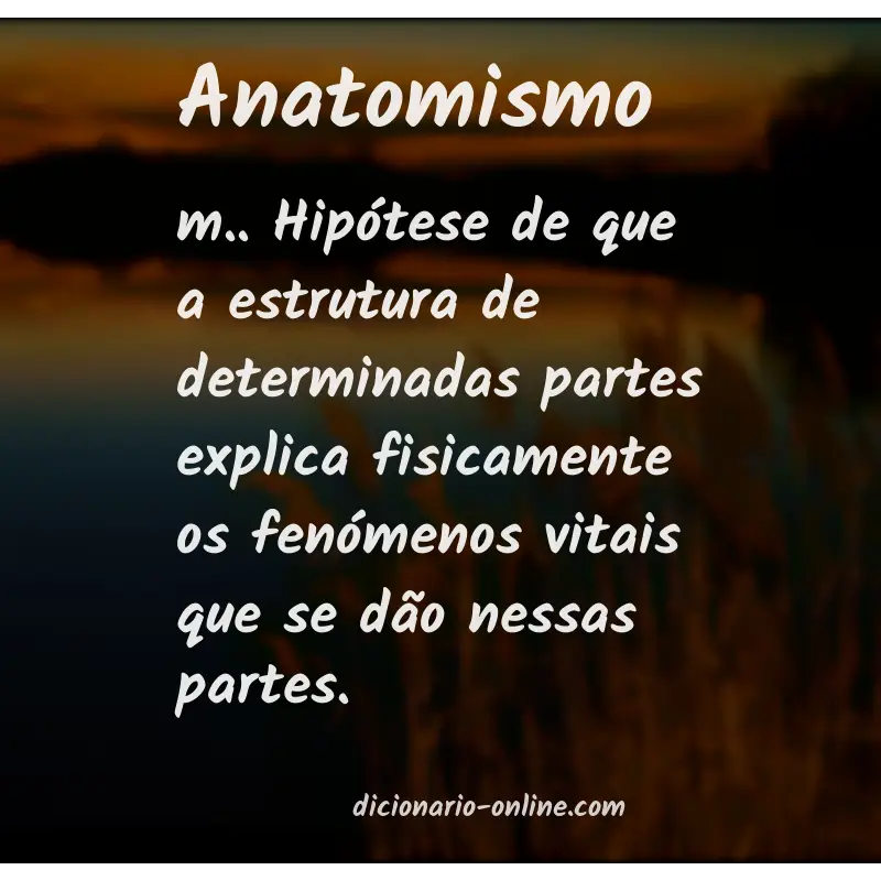 Significado de anatomismo