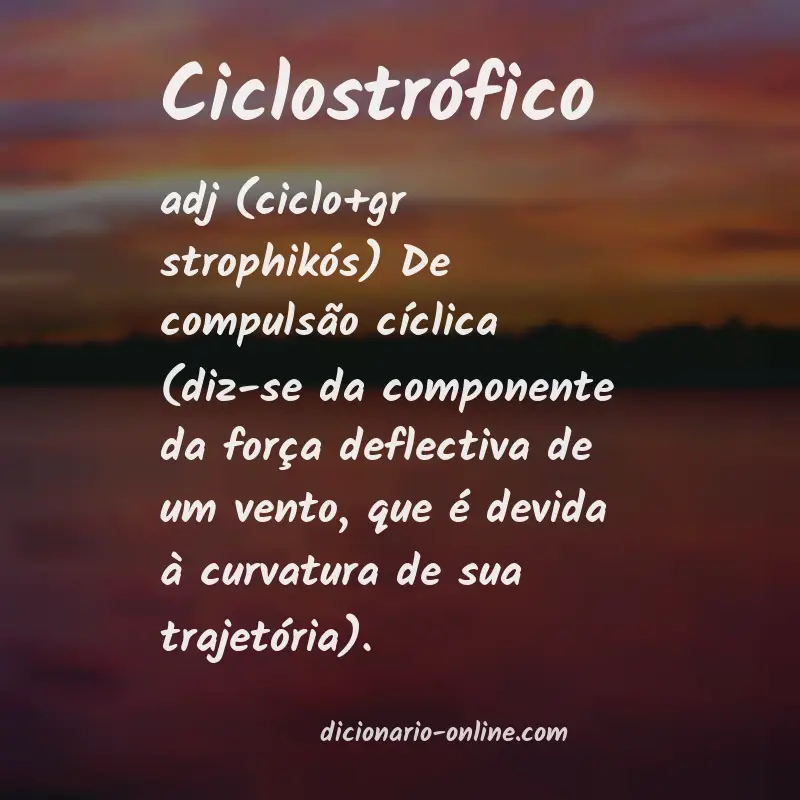 Significado de ciclostrófico