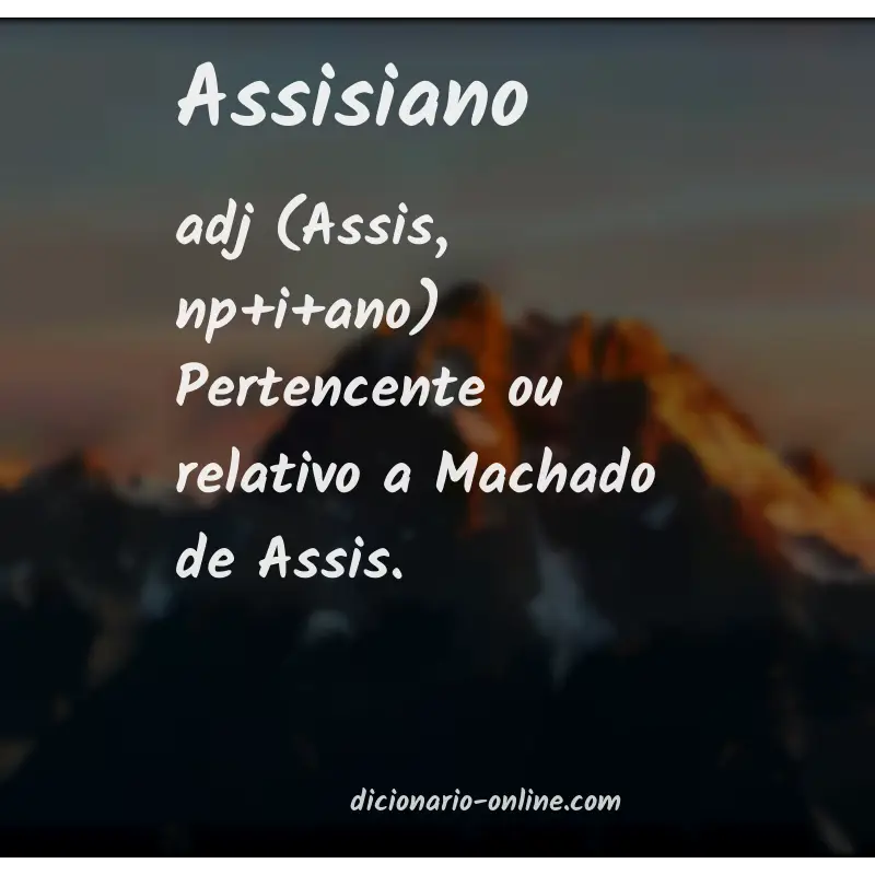 Significado de assisiano