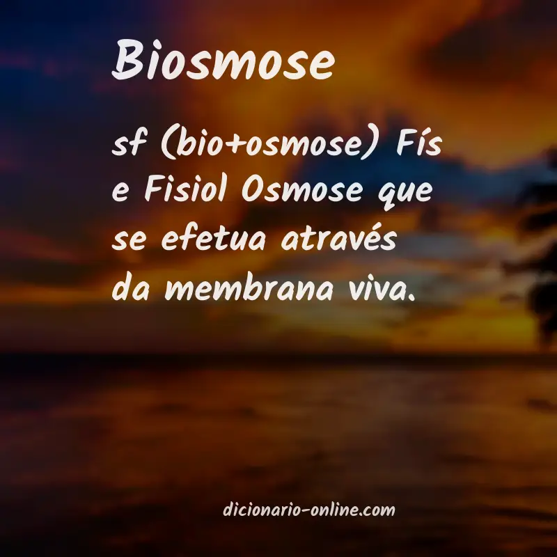 Significado de biosmose