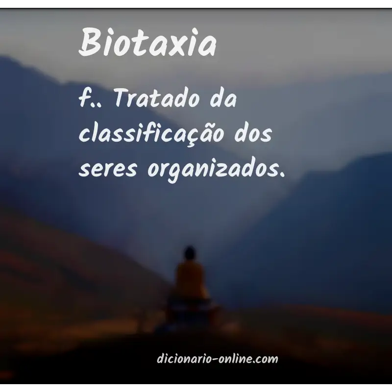 Significado de biotaxia