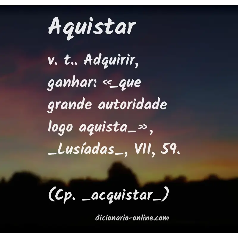 Significado de aquistar