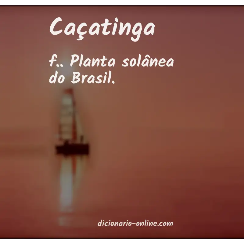 Significado de caçatinga