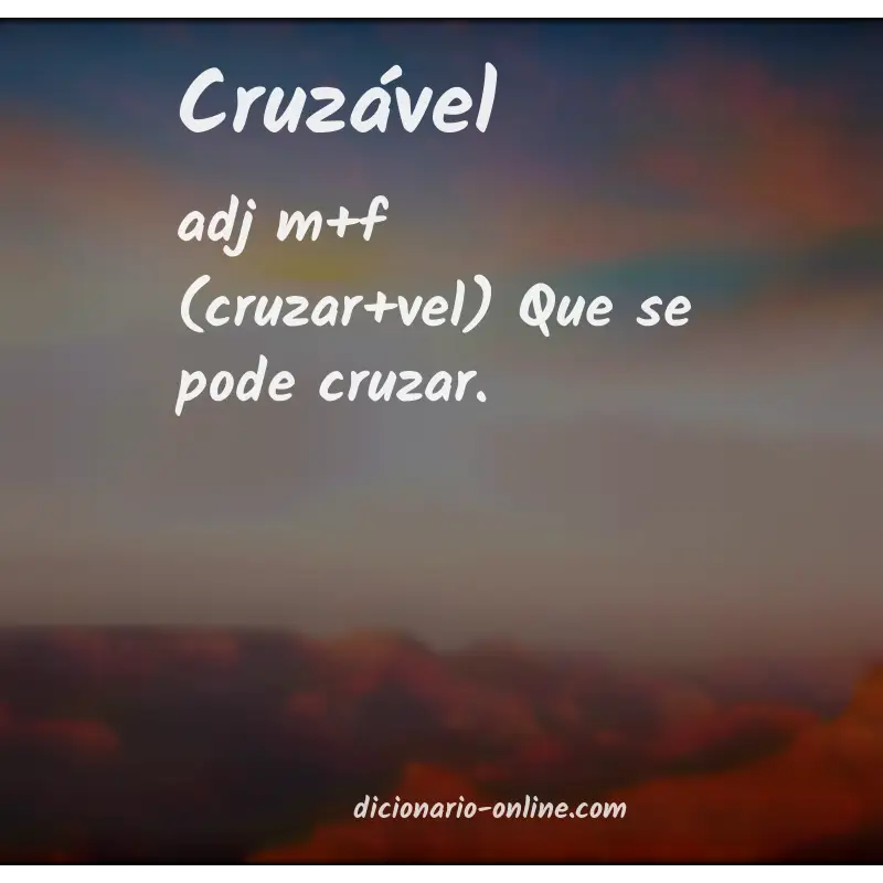 Significado de cruzável