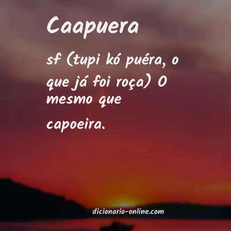 Significado de caapuera