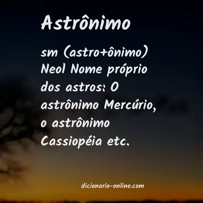 Significado de astrônimo