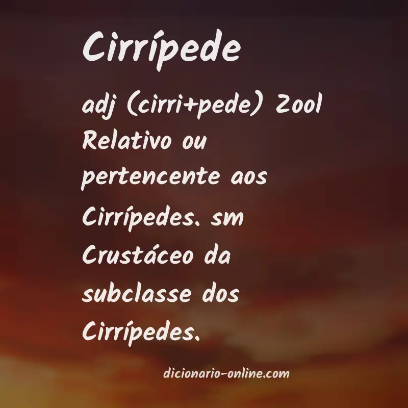 Significado de cirrípede