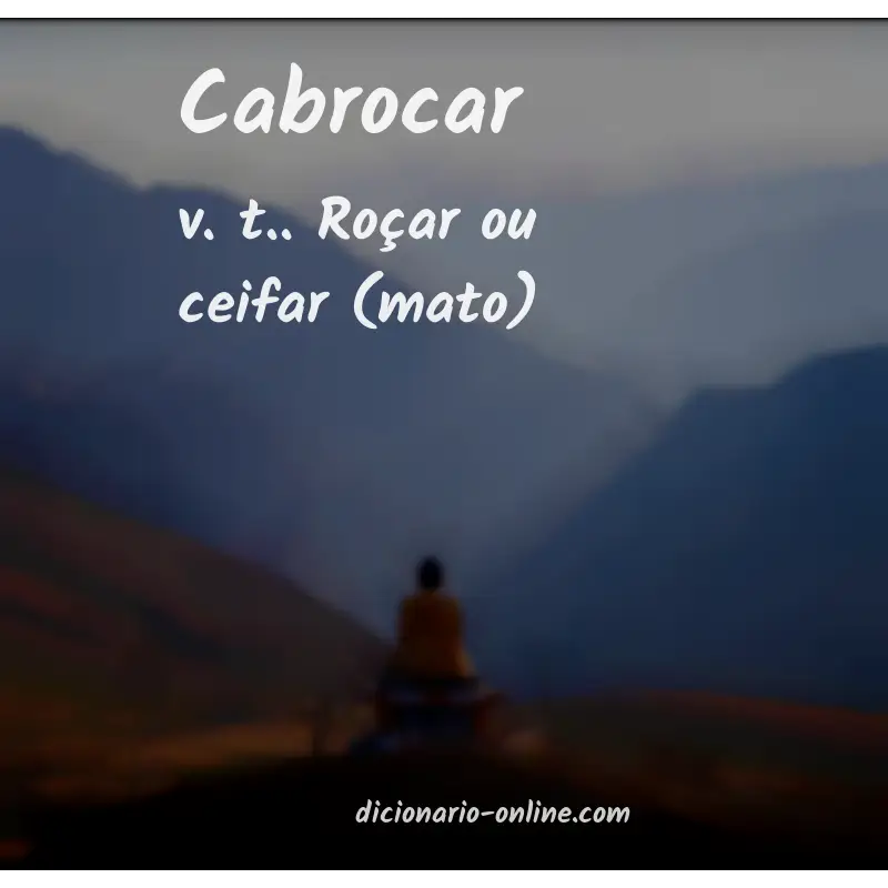 Significado de cabrocar