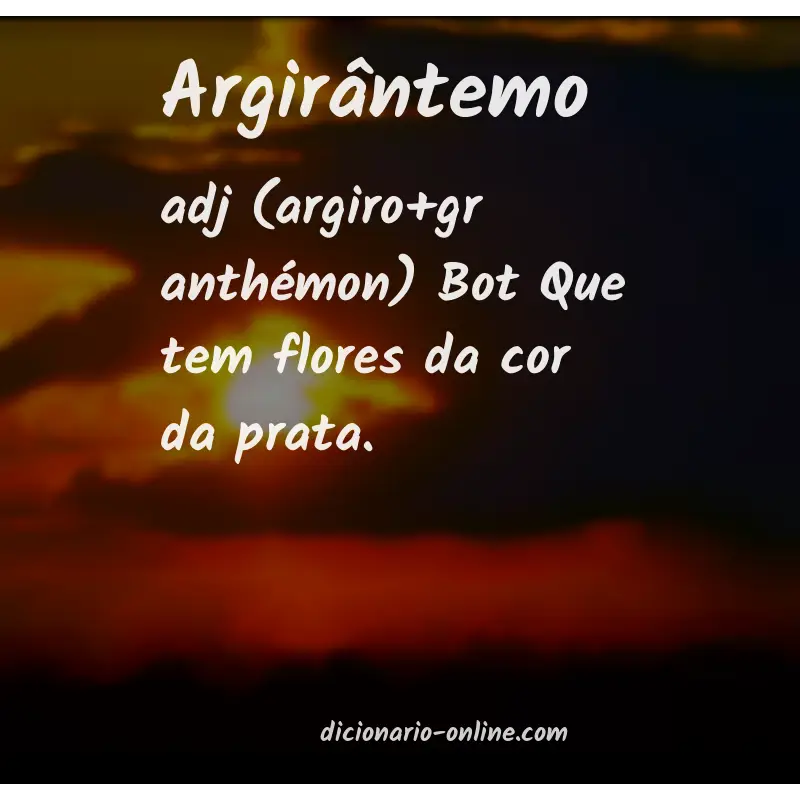 Significado de argirântemo