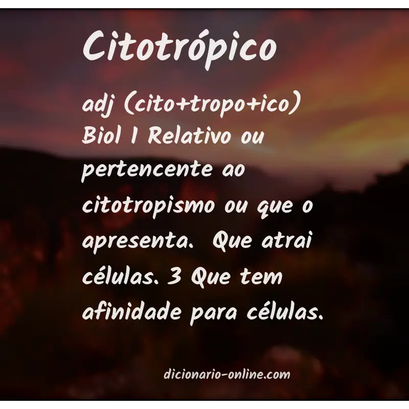 Significado de citotrópico