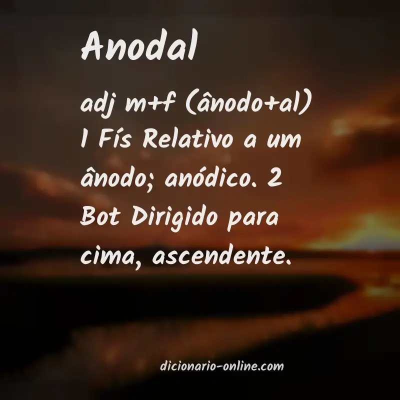 Significado de anodal