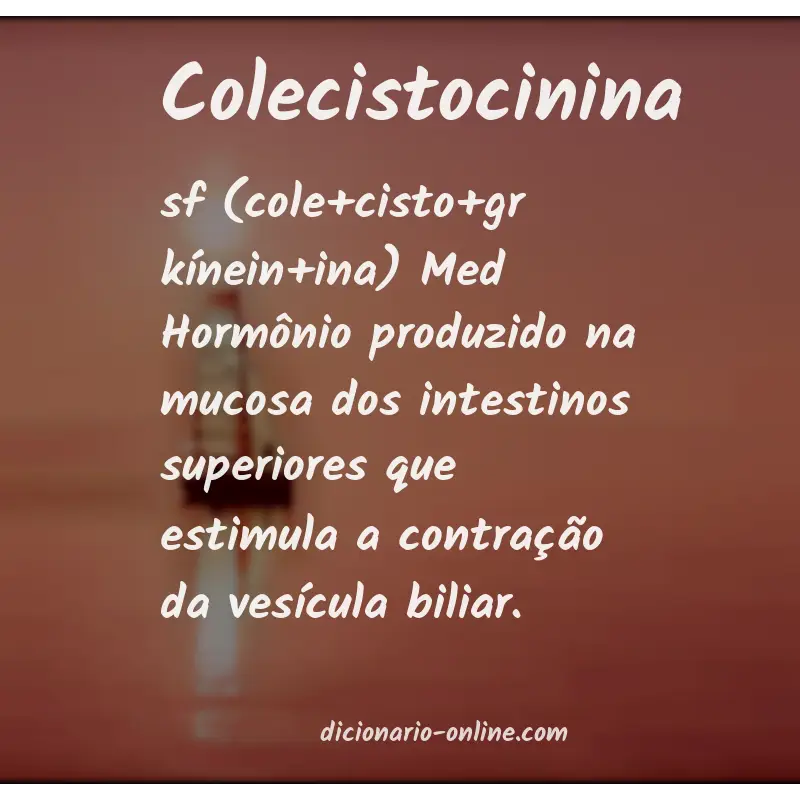 Significado de colecistocinina