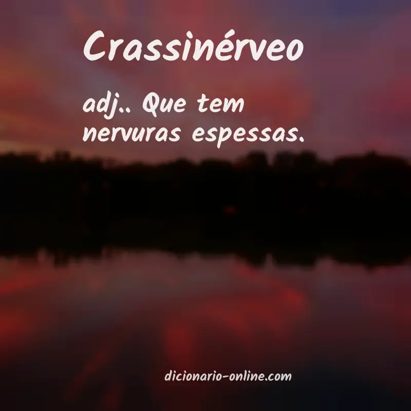 Significado de crassinérveo