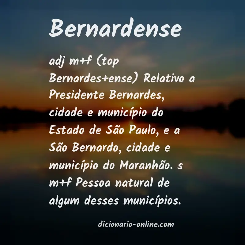 Significado de bernardense