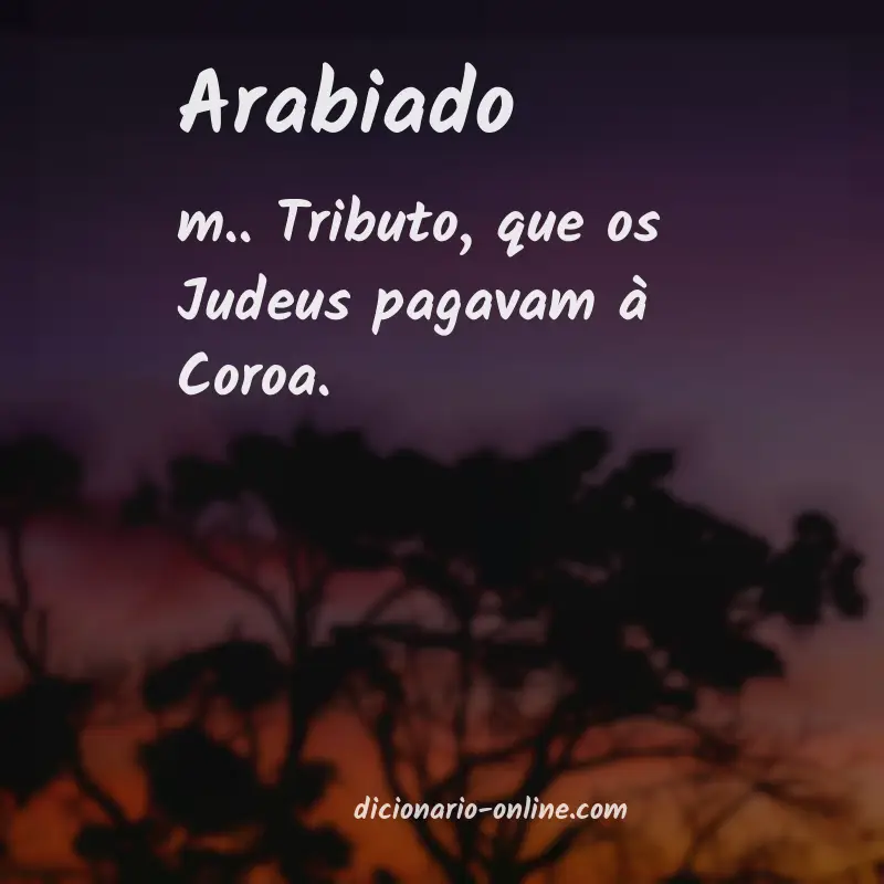 Significado de arabiado