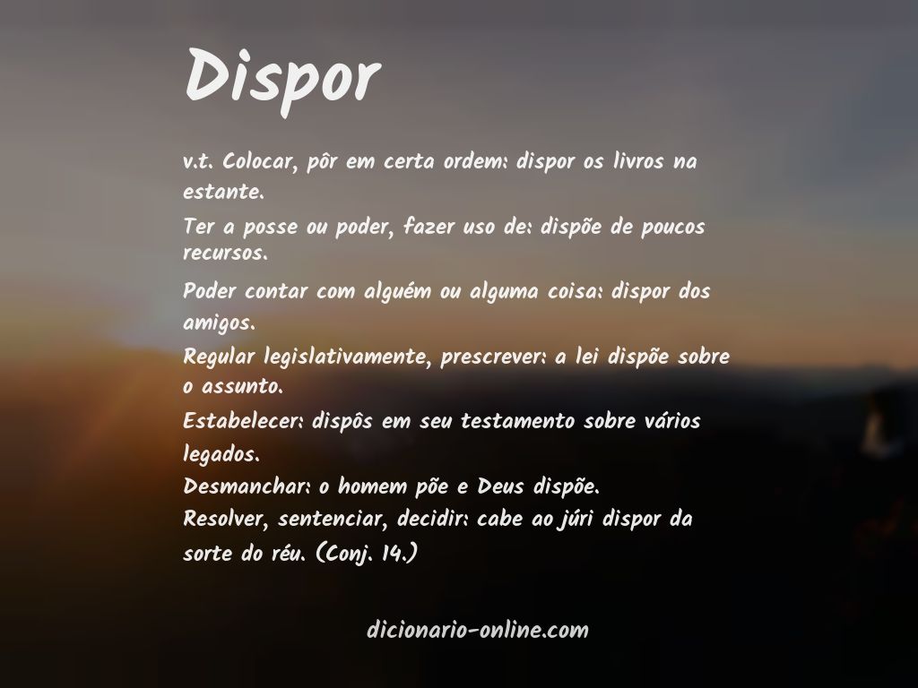 Significado de dispor