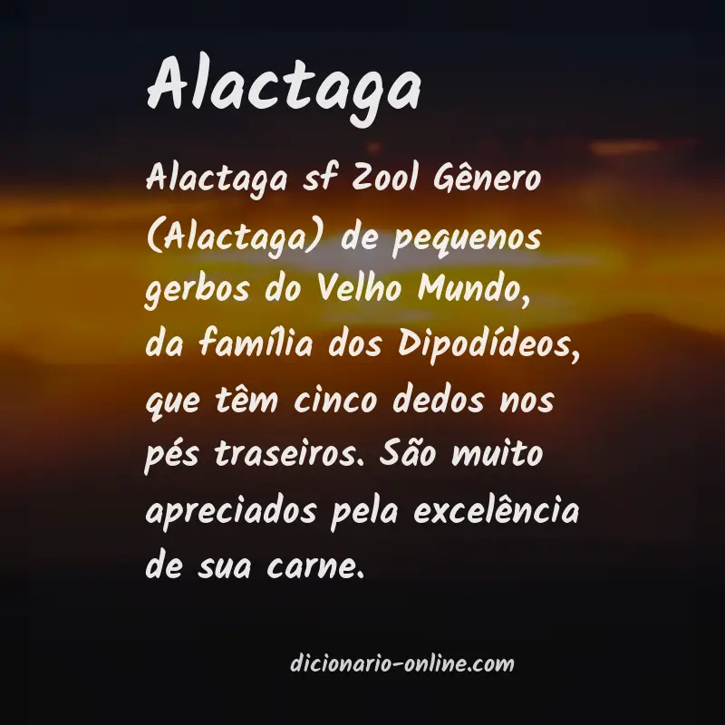 Significado de alactaga