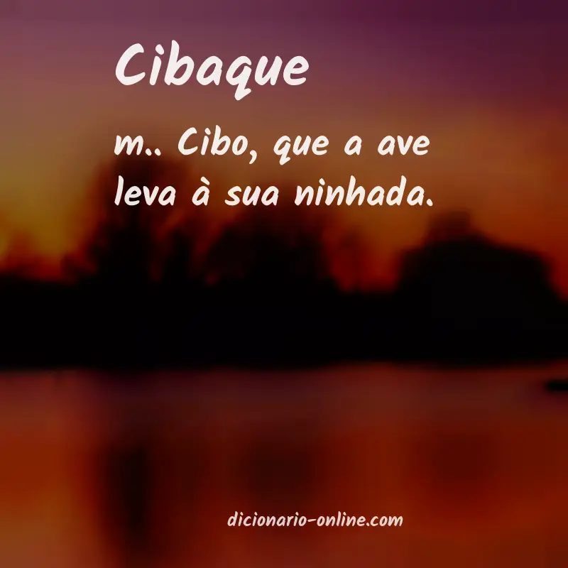 Significado de cibaque