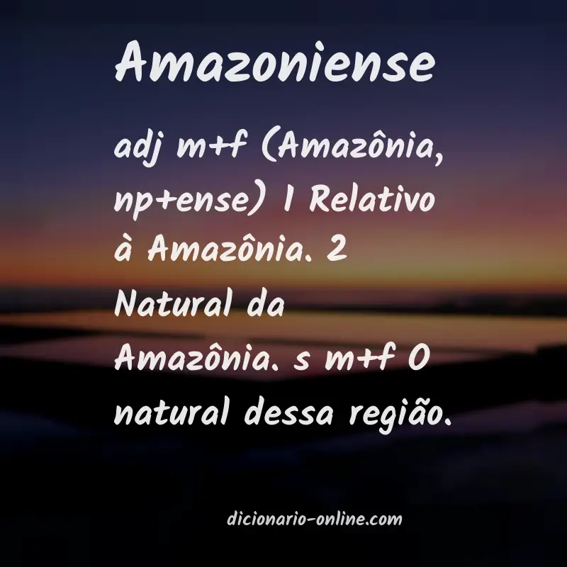 Significado de amazoniense