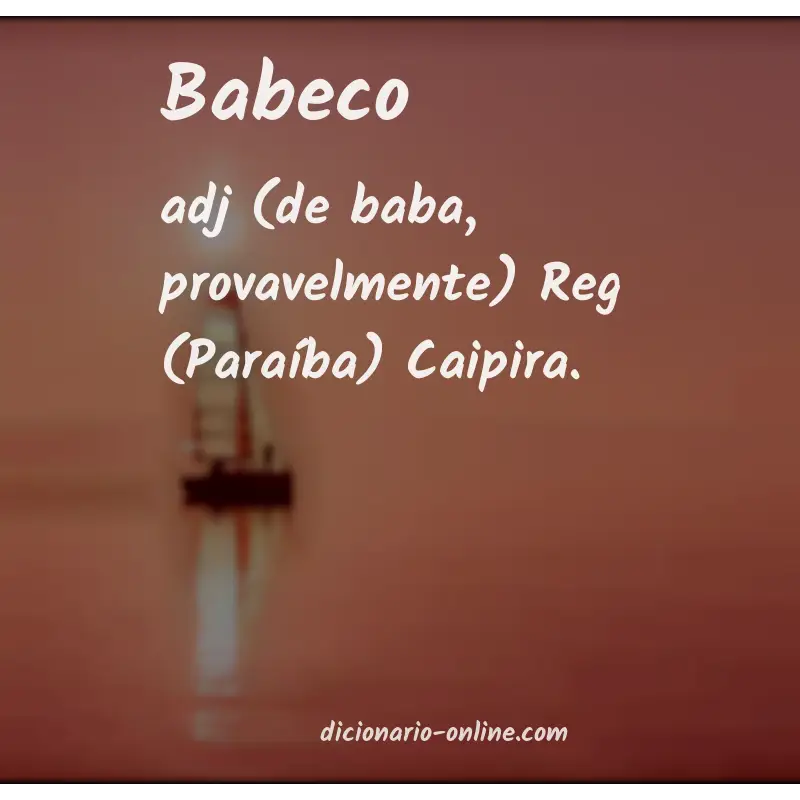 Significado de babeco
