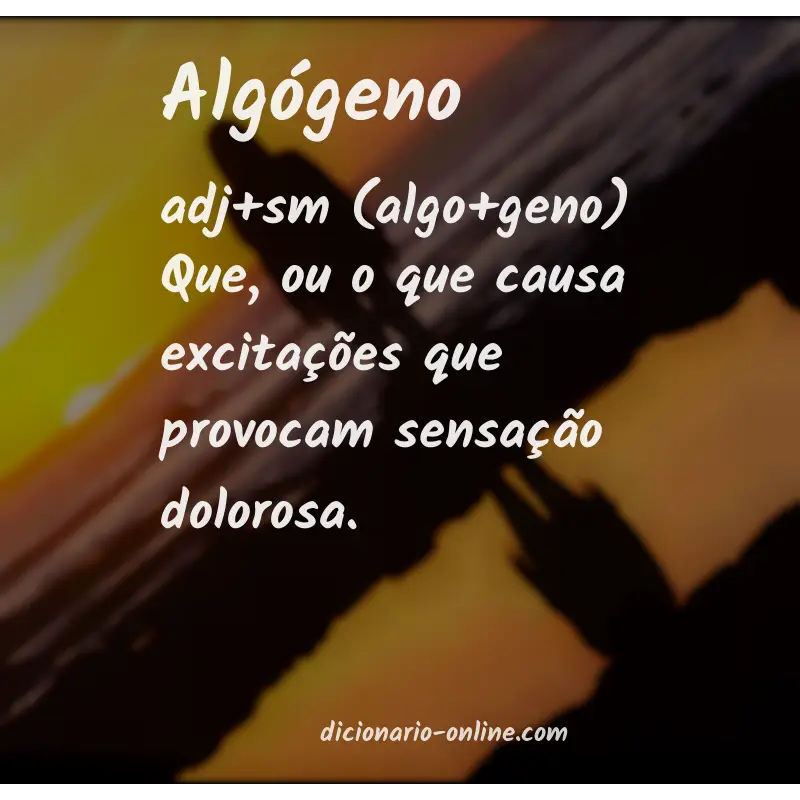 Significado de algógeno